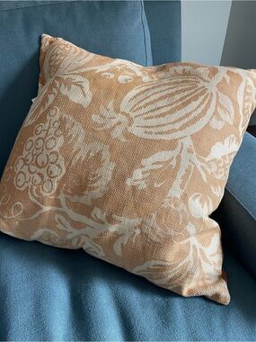 Ryan Studio designed burnt orange botanical pillow cover